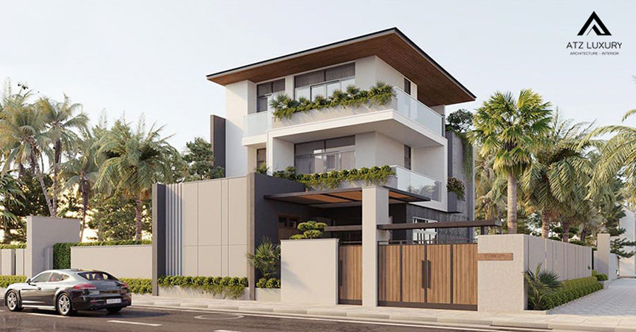 Biệt thự nhà vườn mái bằng