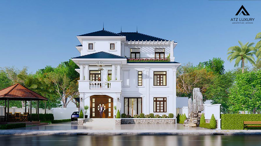 Biệt thự vườn mái Nhật 3 tầng