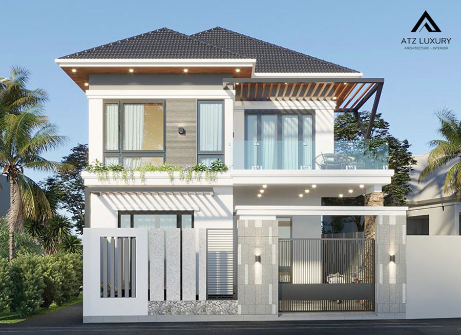 Thiết kế biệt thự nhà vườn mái Nhật 4 phòng ngủ Biệt thự nhà vườn mái