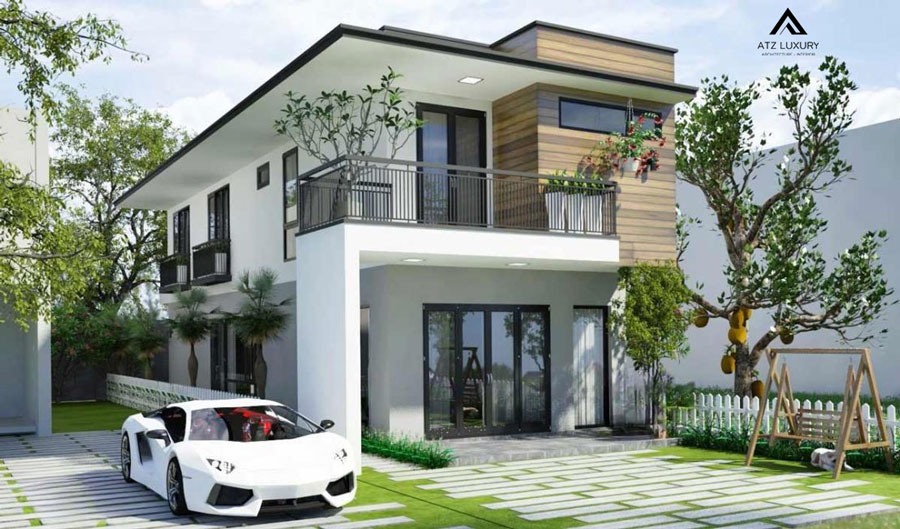 Mẫu nhà vườn mini 7x15m