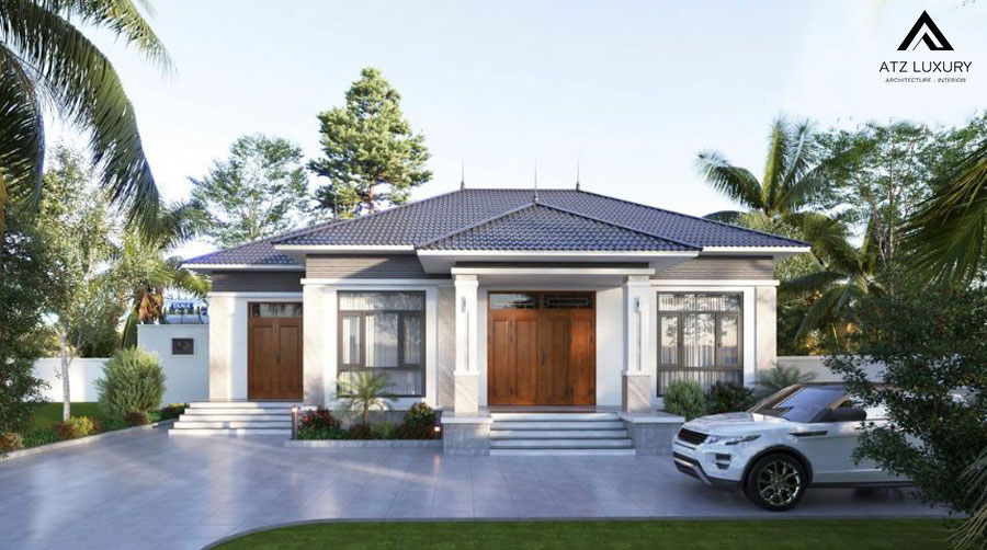 Mẫu nhà vườn mini 8x10m