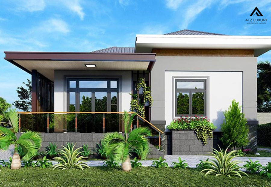 Mẫu biệt thự vườn mini 1 tầng đẹp