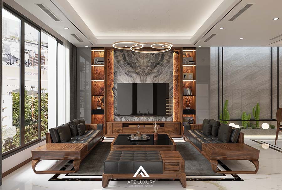 mau noi that phong khach 30m2 dep