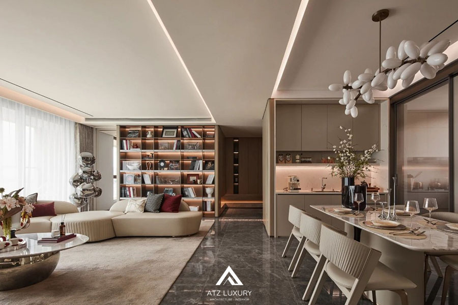 thiết kế phòng khách 30m2