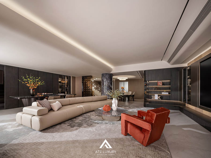 Mẫu nội thất phòng khách 30m2 đẹp hiện đại