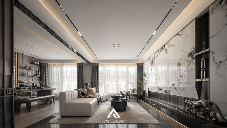 Mẫu nội thất phòng khách 30m2 đẹp hiện đại