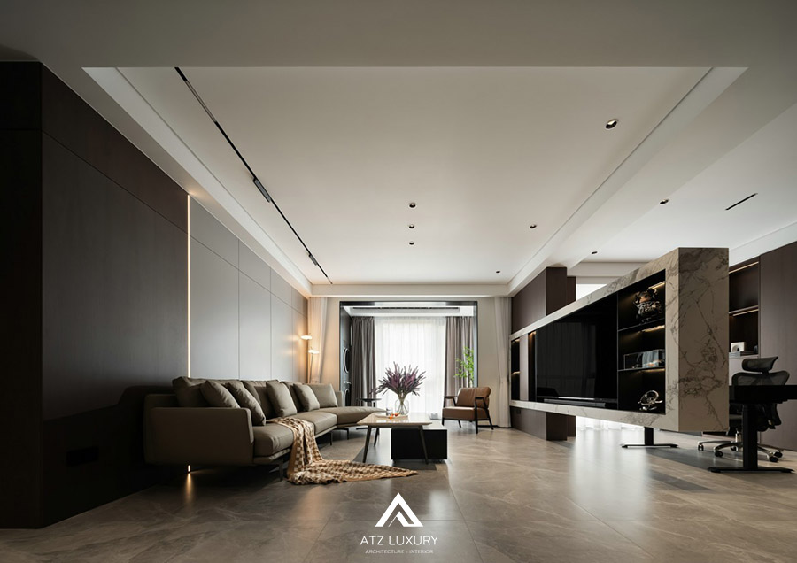 thiết kế phòng khách 30m2