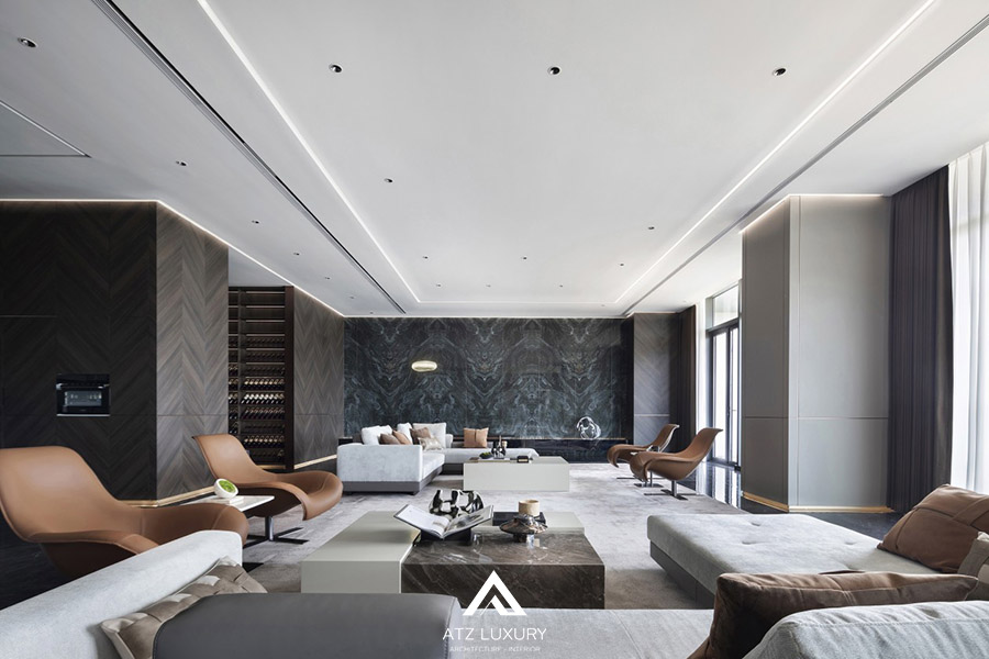 mẫu thiết kế phòng khách đẹp 40m2