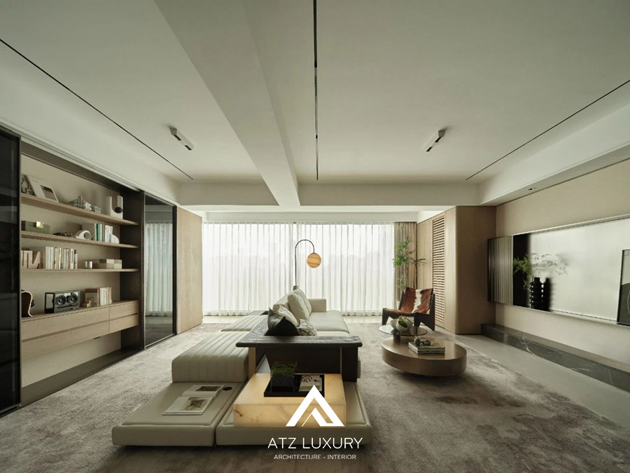 Phòng khách liền bếp 30m2