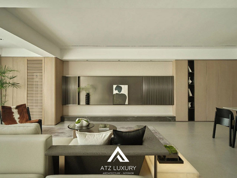 Phòng khách liền bếp 30m2