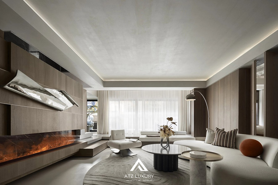 mẫu thiết kế nội thất phòng khách 20m2 đẹp hiện đại