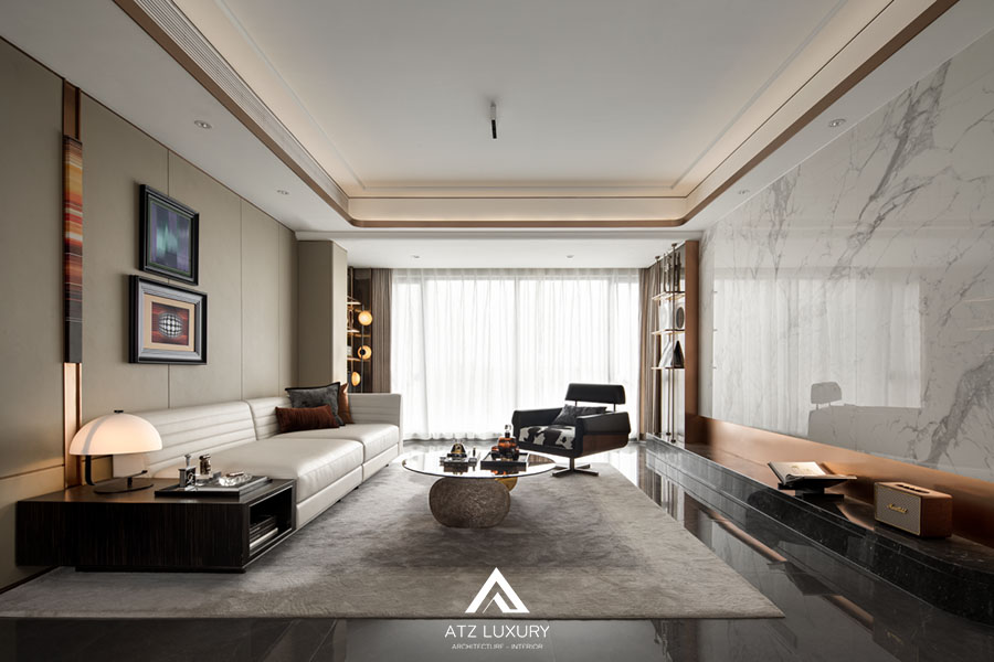 phòng khách 20m2 đẹp hiện đại