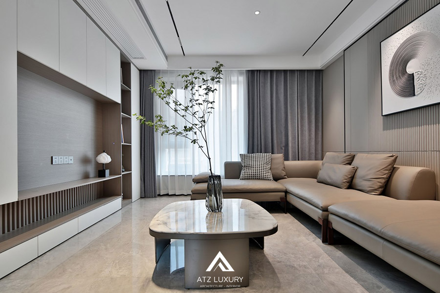 nội thất phòng khách 20m2 đẹp hiện đại