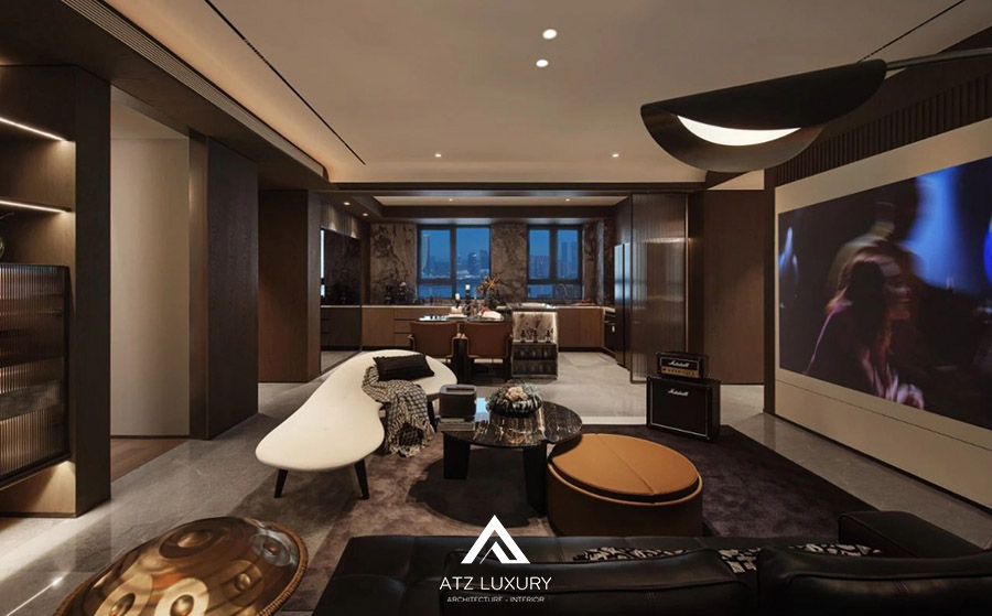 thiết kế phòng khách 30m2