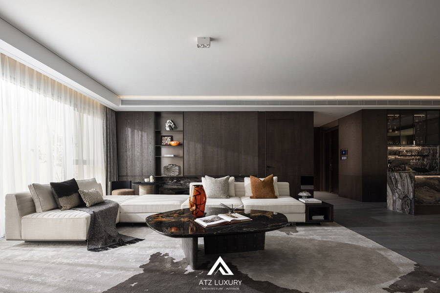 thiết kế thi công phòng khách 30m2