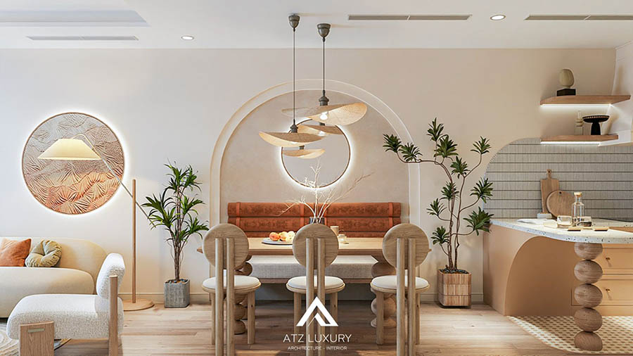 thiết kế căn hộ chung cư phong cách Japandi