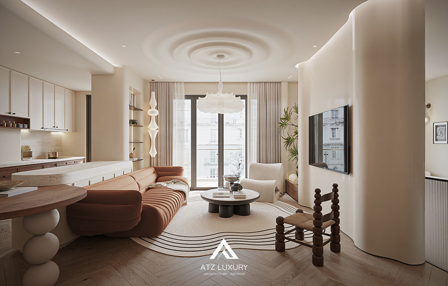 chung cư phong cách Wabi Sabi