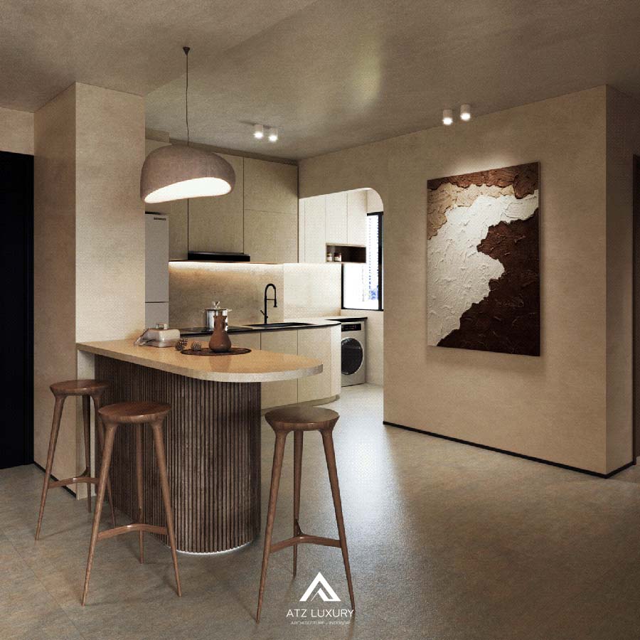 Mẫu căn hộ phong cách nội thất Wabi Sabi