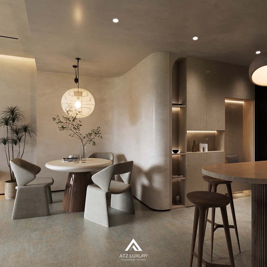 Mẫu căn hộ phong cách nội thất Wabi Sabi