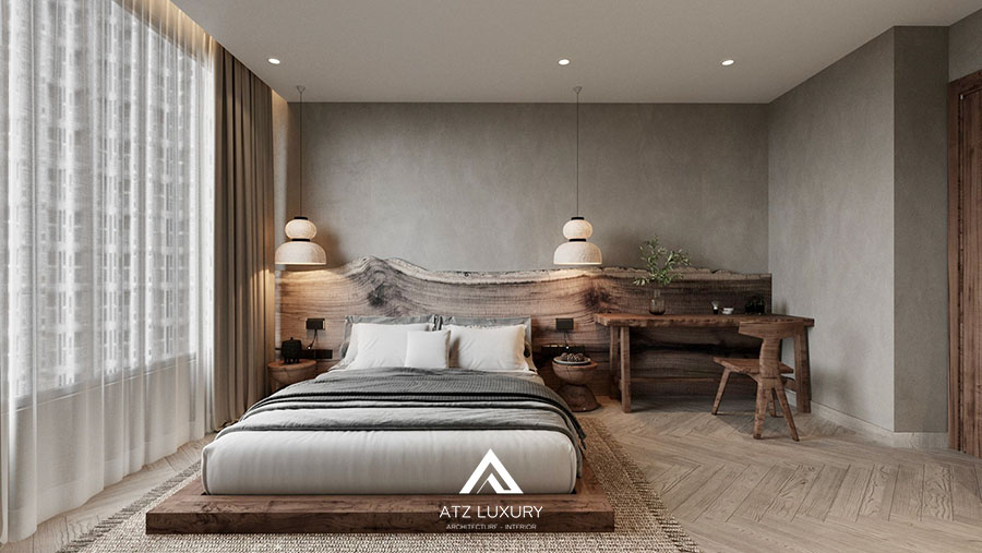 Mẫu nội thất chung cư phong cách Wabi Sabi