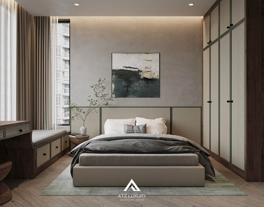 Mẫu nội thất chung cư phong cách Wabi Sabi