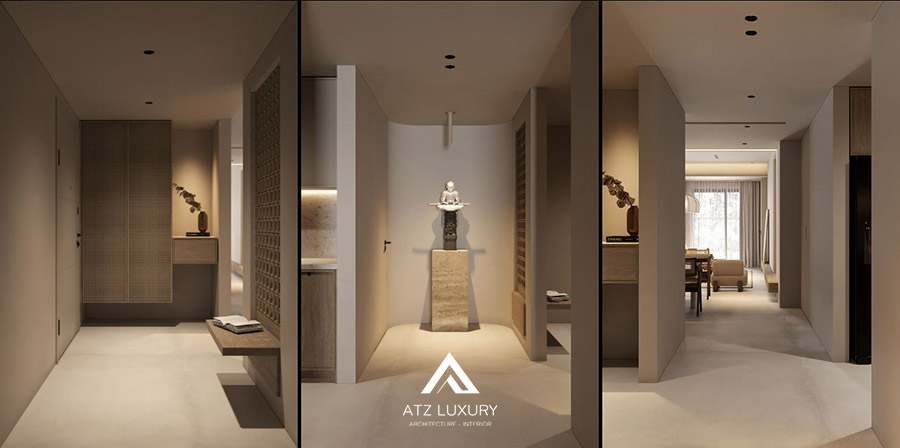 mẫu thiết kế căn hộ phong cách Wabi Sabi