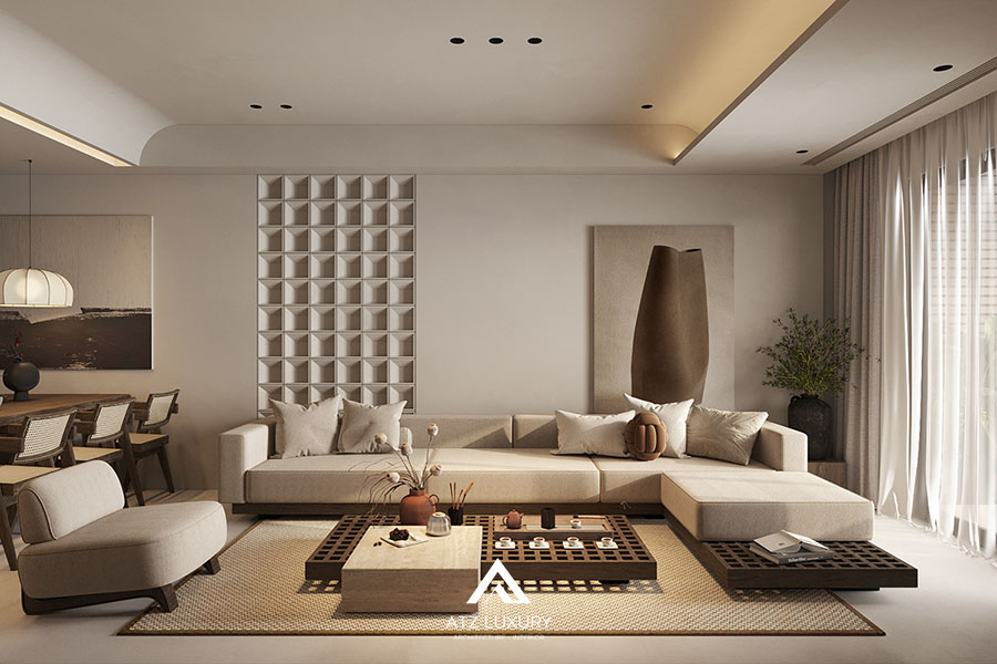 mẫu thiết kế căn hộ phong cách Wabi Sabi