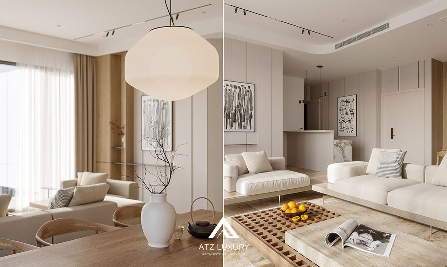 noi that can ho phong cach japandi 