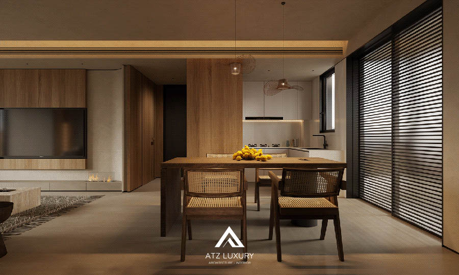 Mẫu nội thất căn hộ phong cách Wabi Sabi