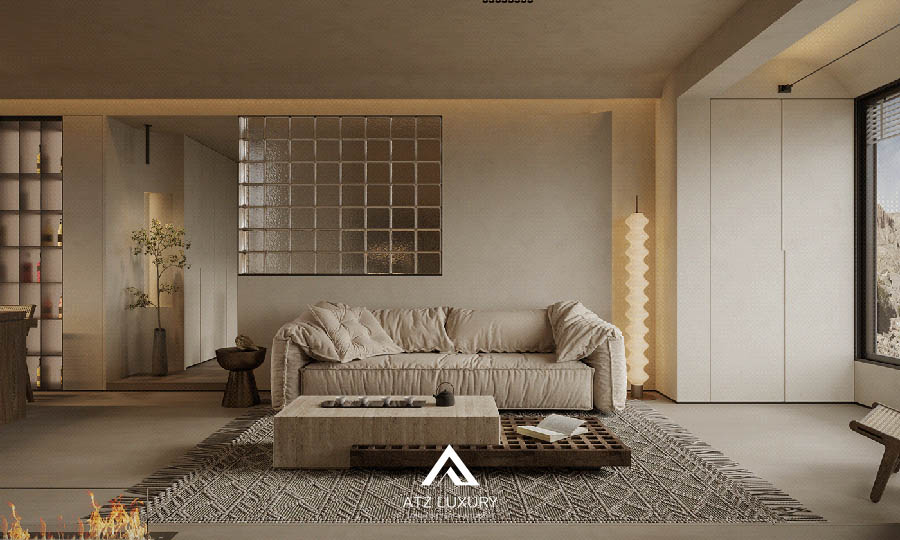 Mẫu nội thất căn hộ phong cách Wabi Sabi