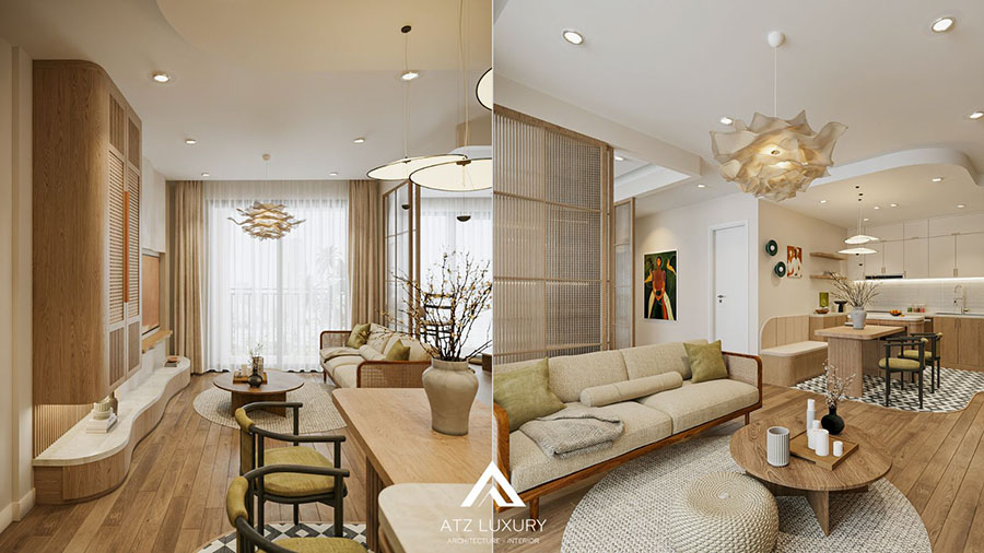 Mẫu chung cư Japandi style