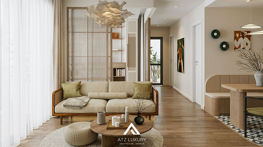 Mẫu thiết kế chung cư Japandi style