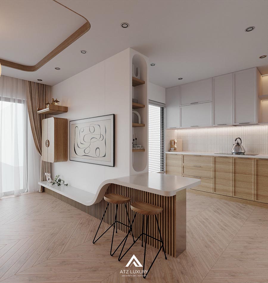 thiết kế căn hộ chung cư Wabi Sabi đẹp