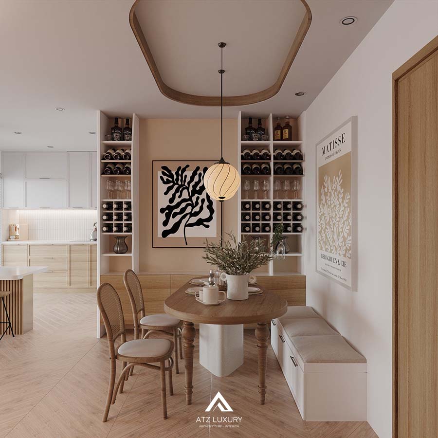 thiết kế căn hộ chung cư Wabi Sabi đẹp