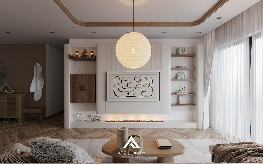 thiết kế căn hộ chung cư Wabi Sabi đẹp