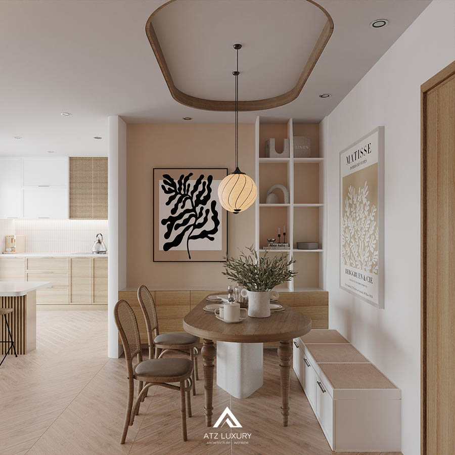 thiết kế căn hộ chung cư Wabi Sabi đẹp