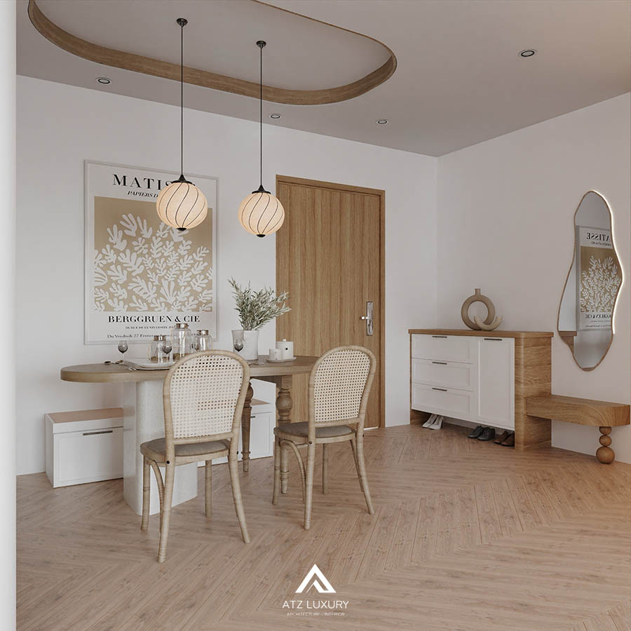 thiết kế căn hộ chung cư Wabi Sabi đẹp