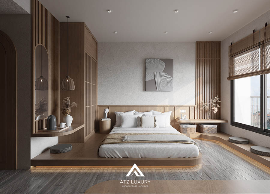 thiết kế căn hộ phong cách japandi đẹp