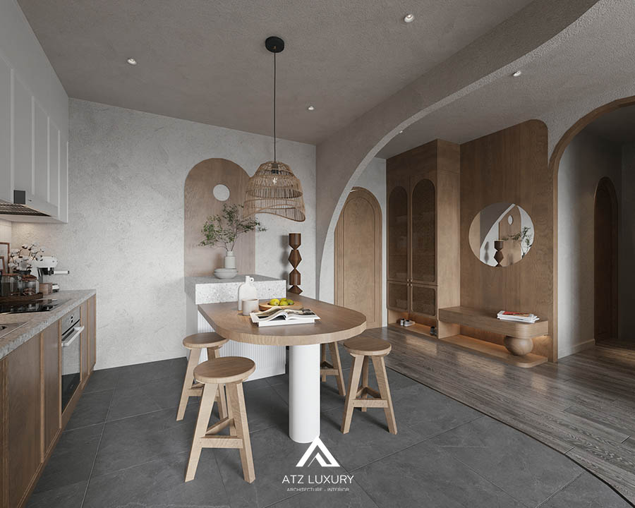 thiết kế căn hộ phong cách japandi đẹp