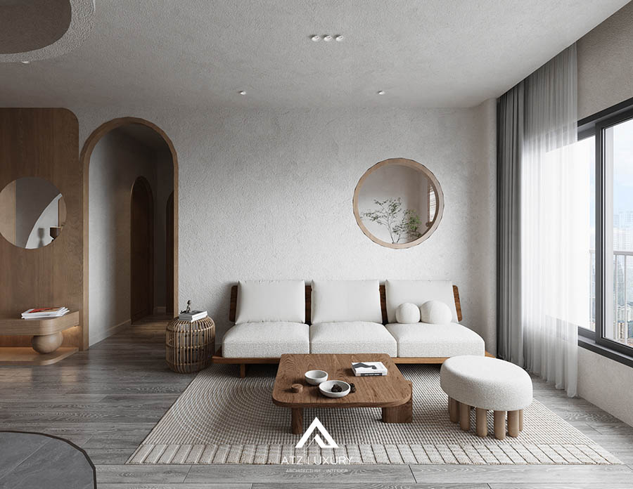 thiết kế căn hộ phong cách japandi đẹp