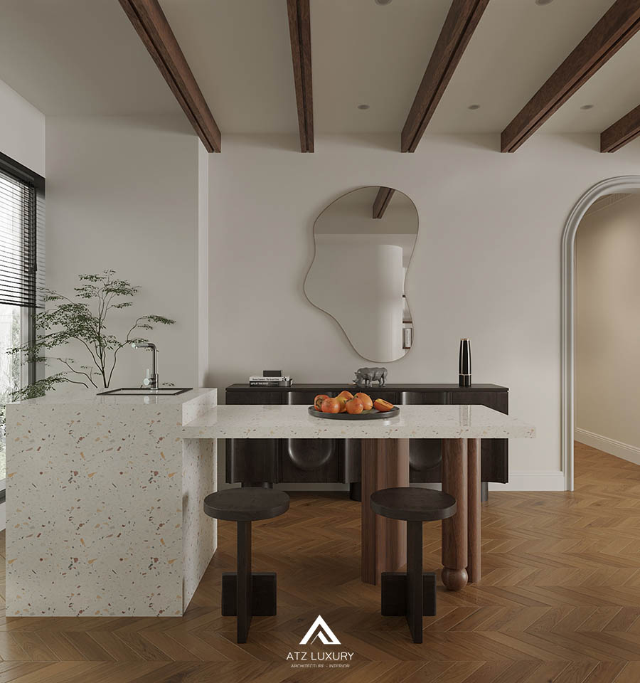 thiết kế nội thất chung cư Wabi Sabi