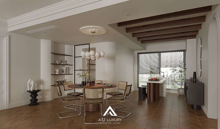 thiết kế nội thất chung cư Wabi Sabi