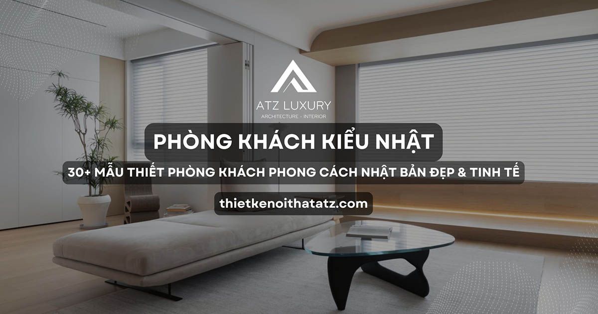 Mẫu thiết kế phòng khách kiểu Nhật