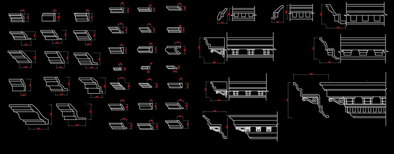 Chi tiết phào chỉ file cad