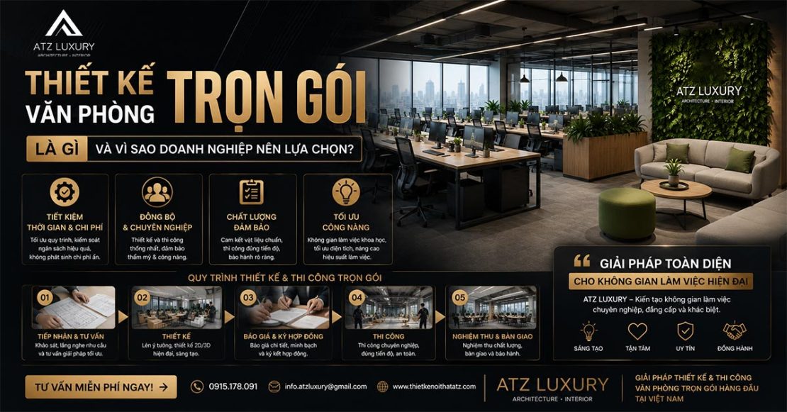 thiết kế thi công văn phòng trọn gói
