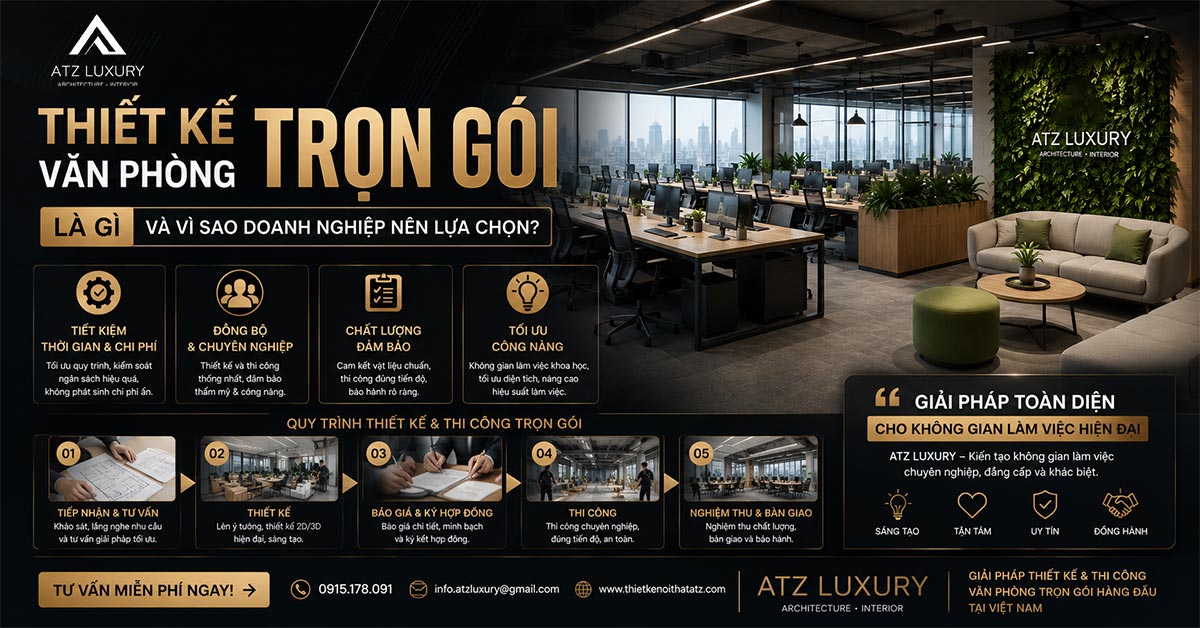 thiết kế thi công văn phòng trọn gói