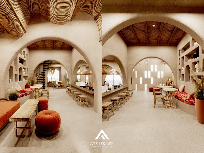 thiet ke quan cafe phong cach dia trung hai