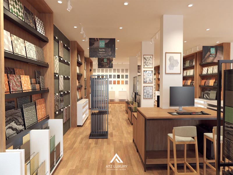 thiet ke showroom gach op lat dep 10