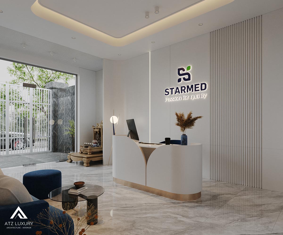 Thiết kế văn phòng Tập đoàn dược phẩm Starmed chi nhánh TPHCM