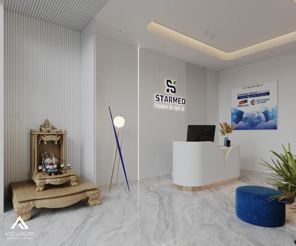Thiết kế văn phòng Tập đoàn dược phẩm Starmed chi nhánh TPHCM